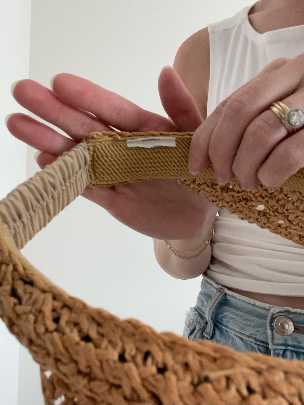Vintage Woven Straw Visor Hat - Picture 7 of 7
